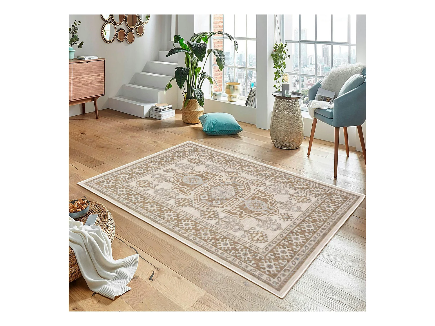 Tapis oriental marron – motifs persans, 160x230 cm ISTANBUL