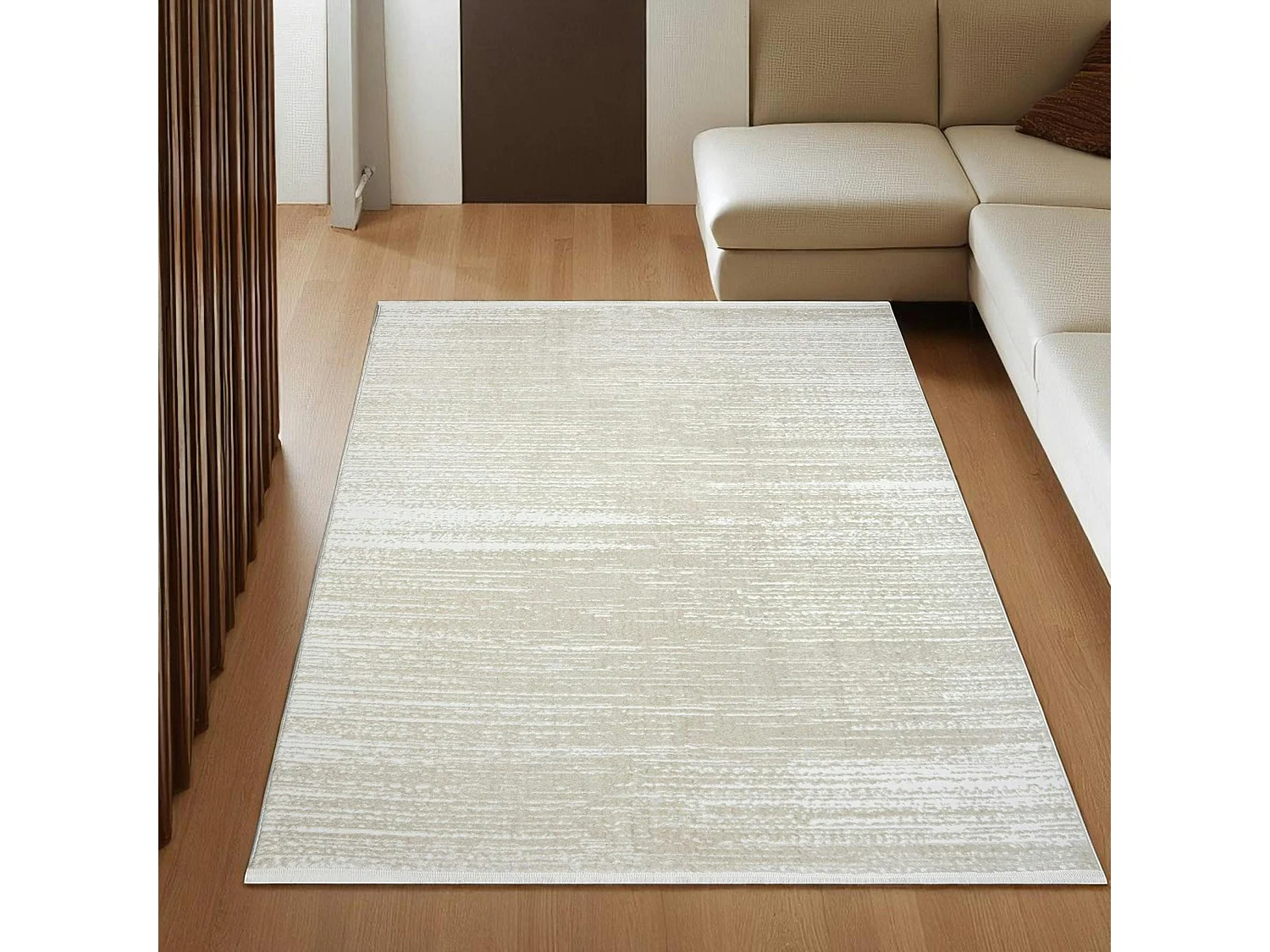 Tapis de salon beige – effet texturé, 160x230 cm ISTANBUL