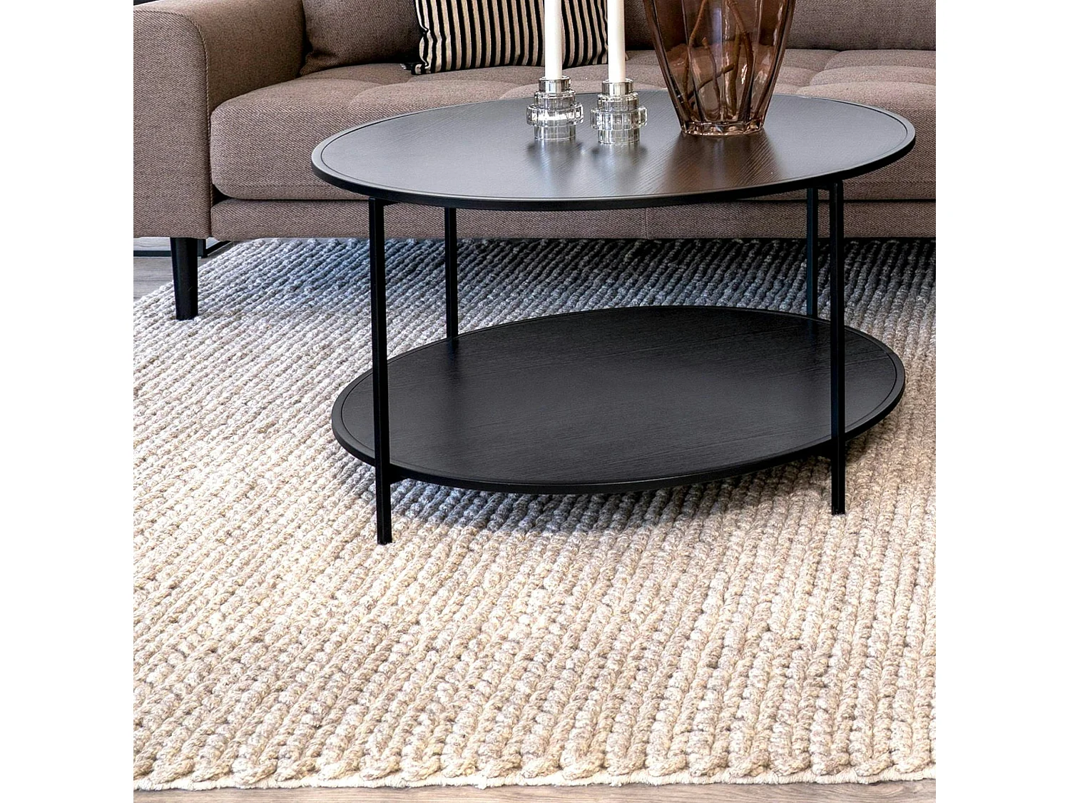 Tapis écru en laine tressée main 200x300 cm FEZ