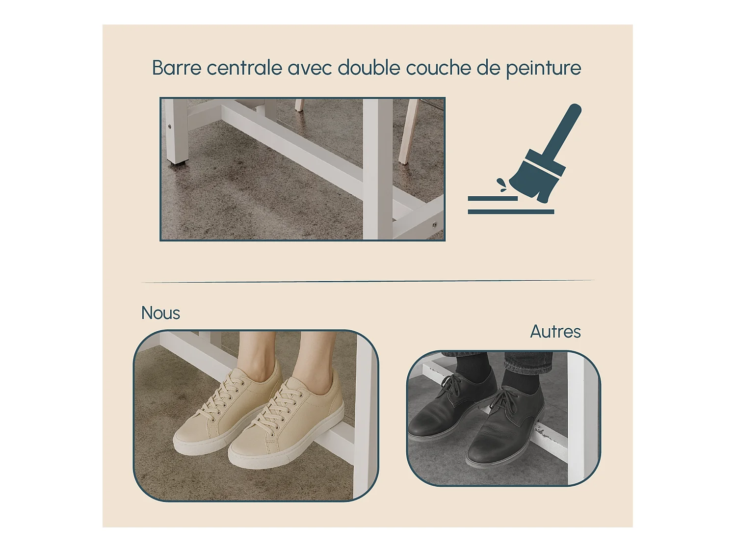 Table haute pour Cuisine Salle à manger en Blanc et Sonoma 120x40x100cm Ani