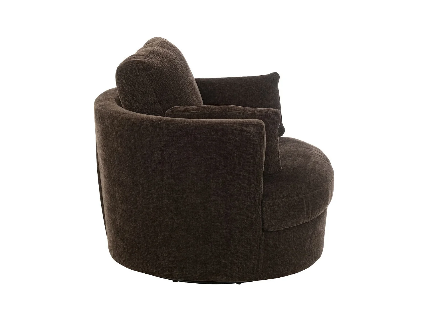 Fauteuil Pivotant "Swiv" 109cm Marron Foncé