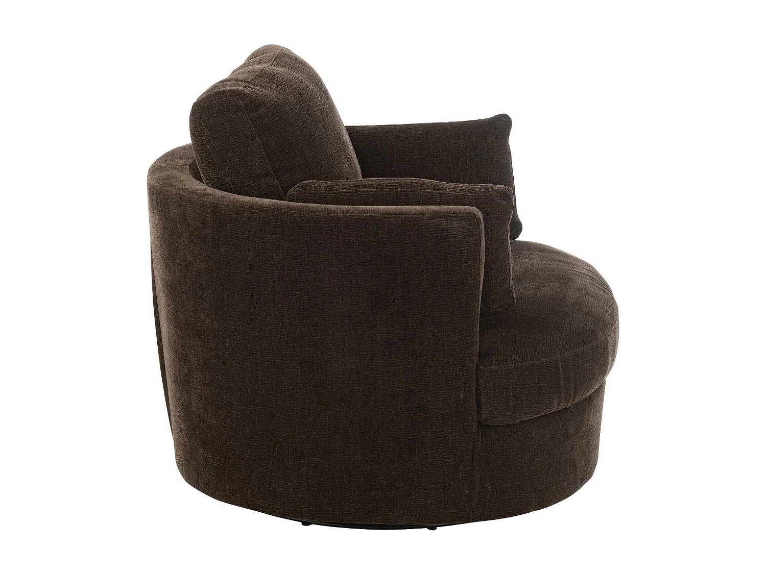 Fauteuil Pivotant "Swiv" 109cm Marron Foncé