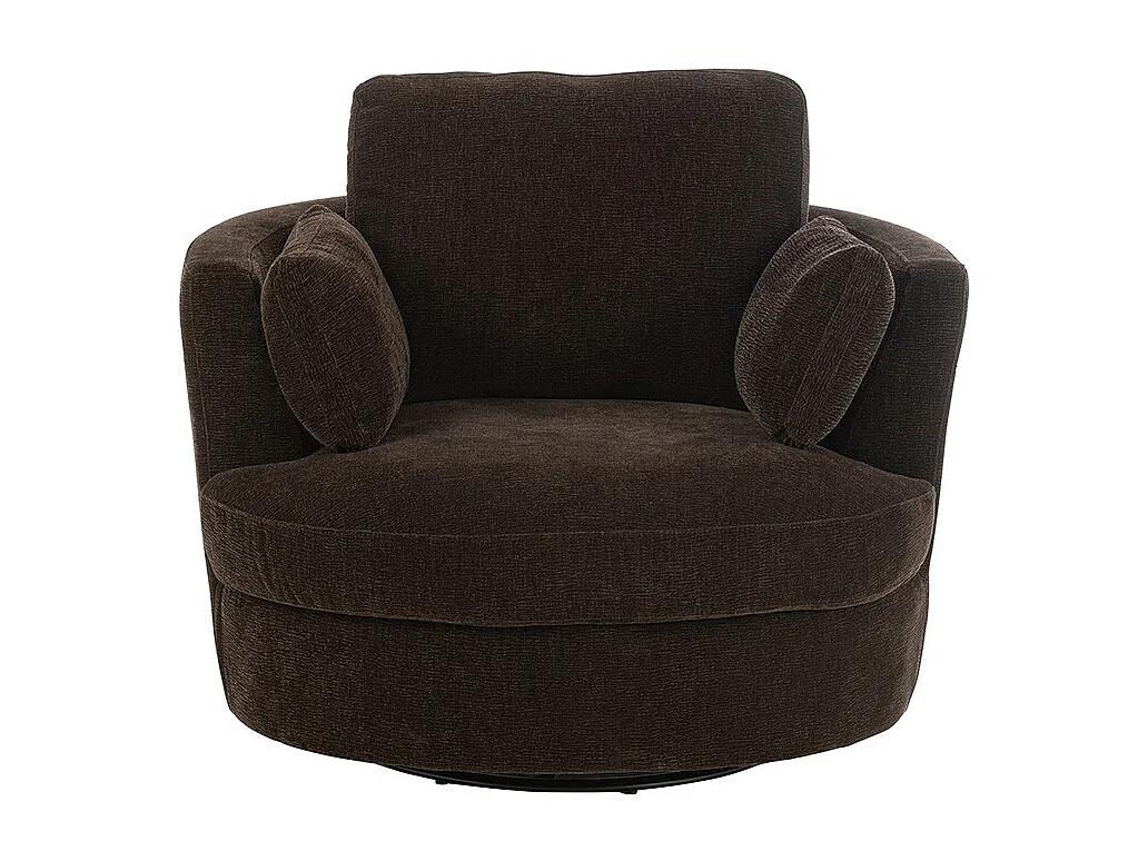 Fauteuil Pivotant "Swiv" 109cm Marron Foncé