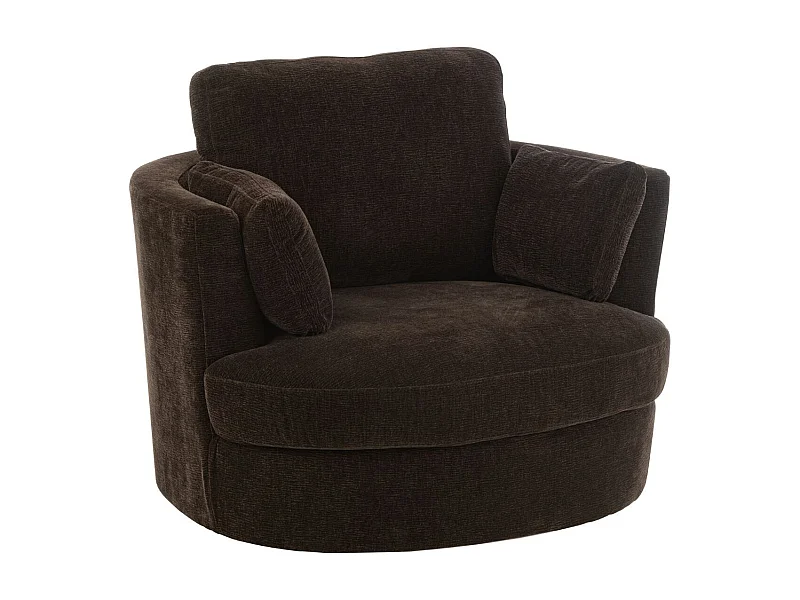 Fauteuil Pivotant "Swiv" 109cm Marron Foncé