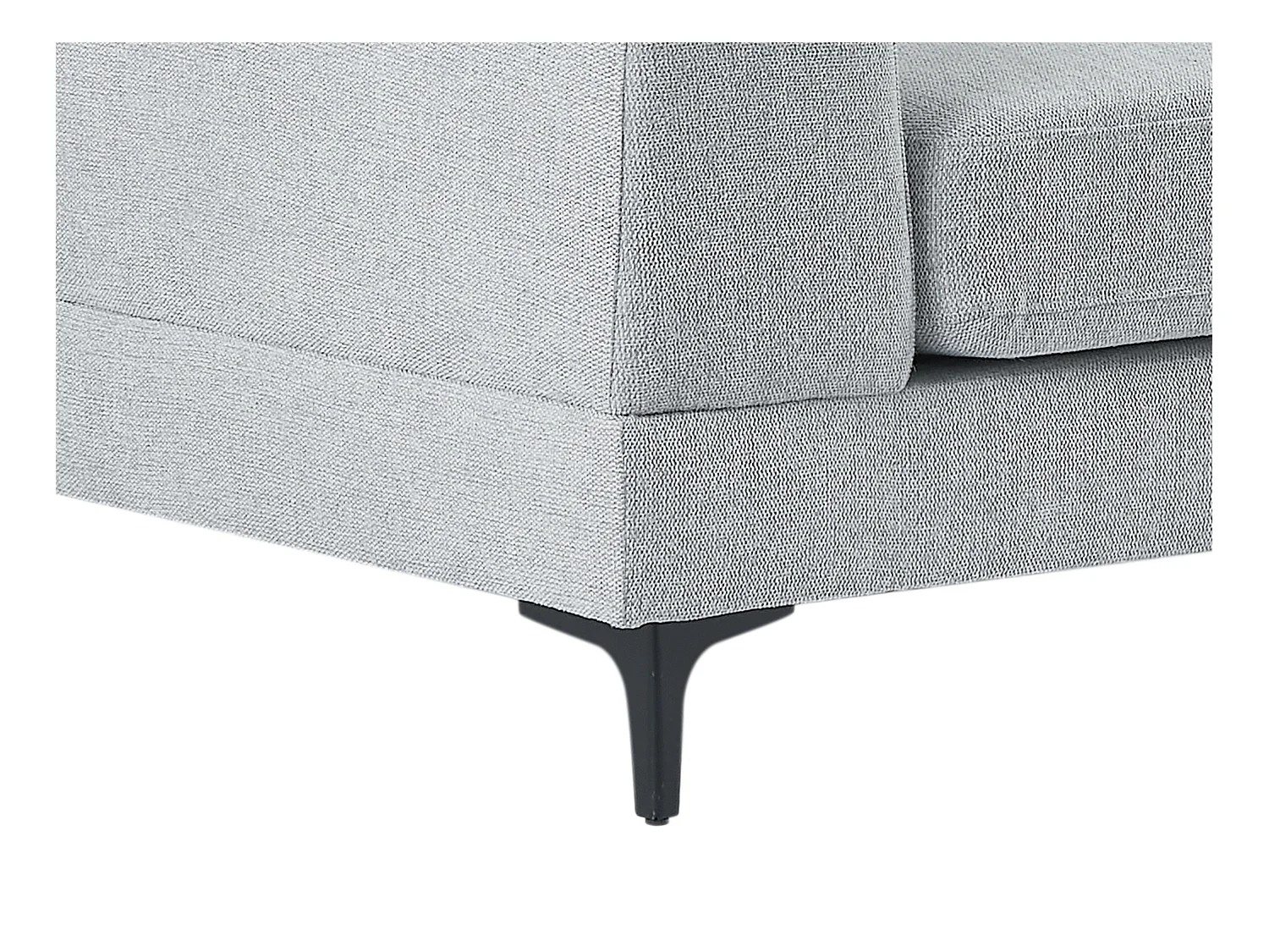 Canapé 3 places et fauteuil en tissu texturé gris clair JAMOLO