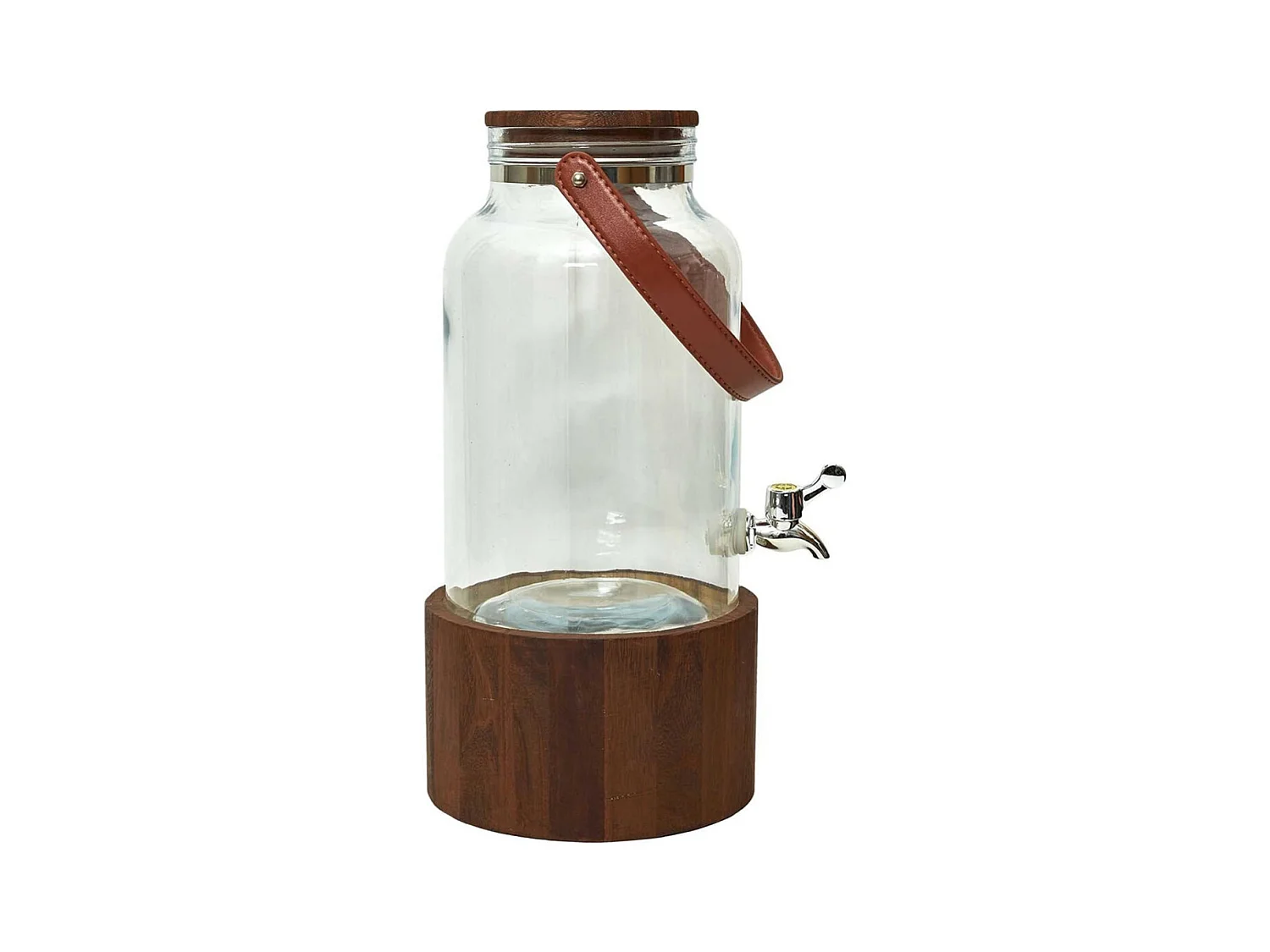 Distributeur à Boisson en Verre Support Bois 6L avec Robinet