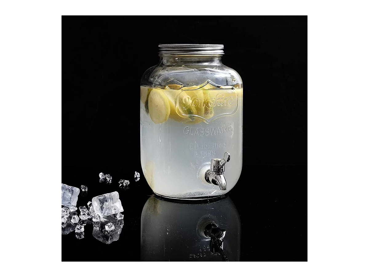 Distributeur à Boisson en Verre 4L avec Robinet - MADAS