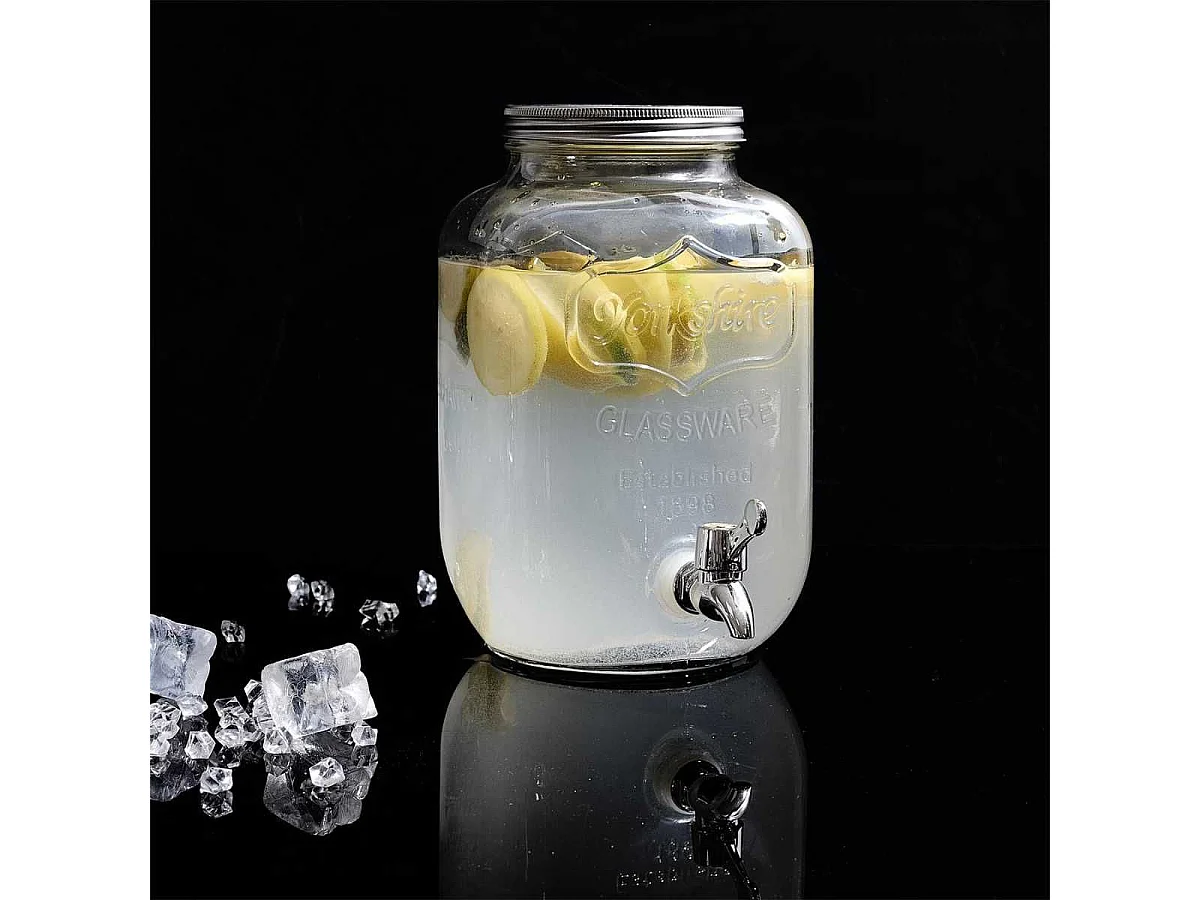 Distributeur à Boisson en Verre 4L avec Robinet - MADAS