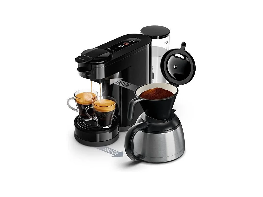 Machine a café dosette - PHILIPS - SENSEO SWITCH HD6592/65 - Noir intense