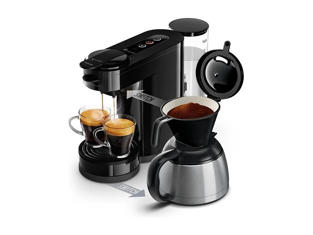 Machine a café dosette - PHILIPS - SENSEO SWITCH HD6592/65 - Noir intense