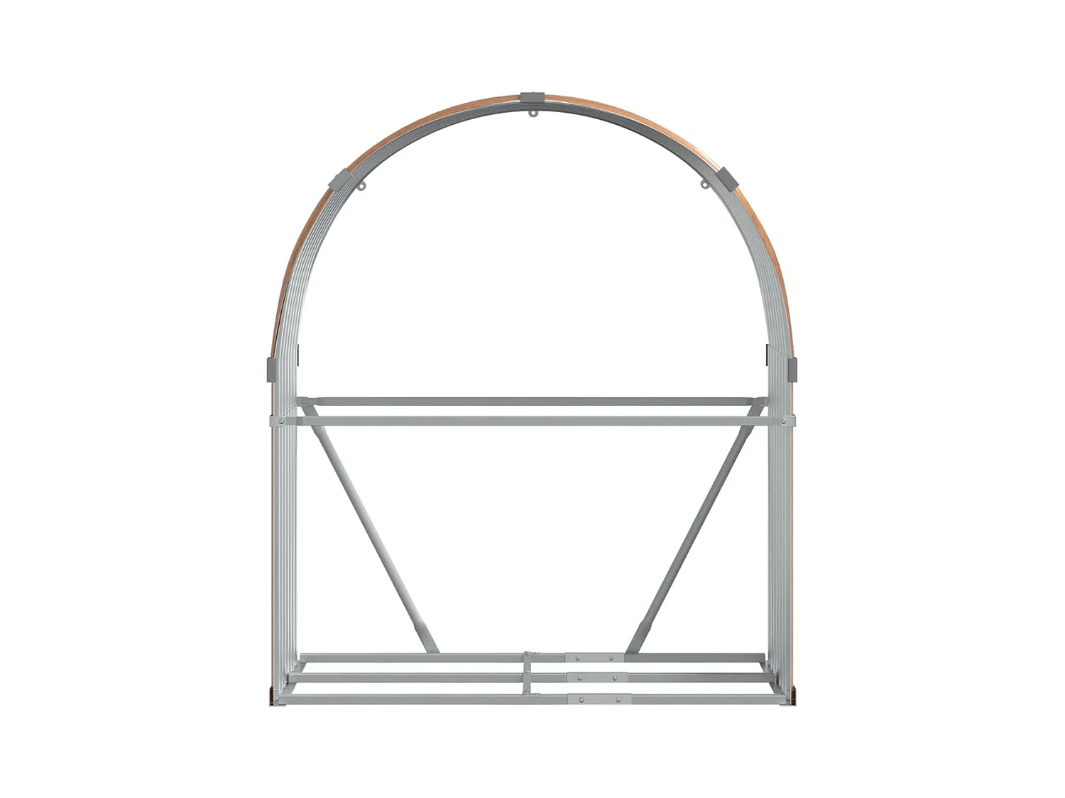 Jilles  Kaminholzunterstand Holzoptik 120x45x140 cm Verzinkter Stahl