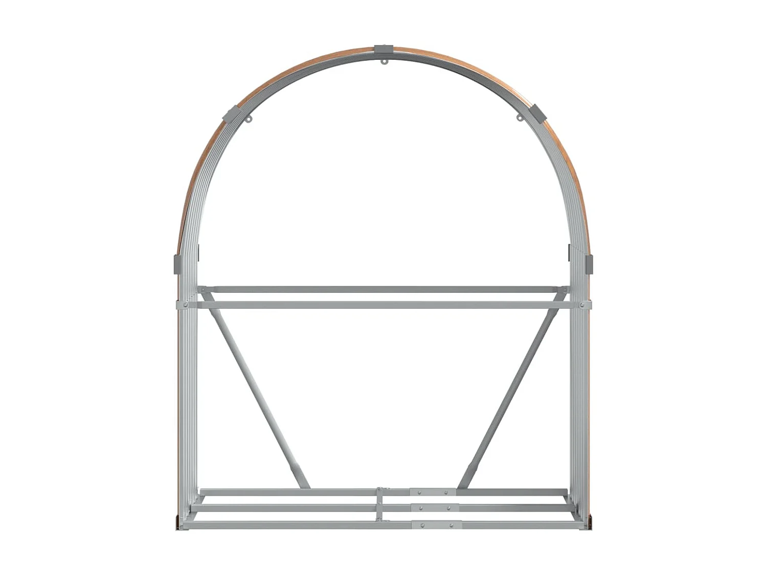 Jilles  Porte-bûches aspect bois 120x45x140 cm acier galvanisé