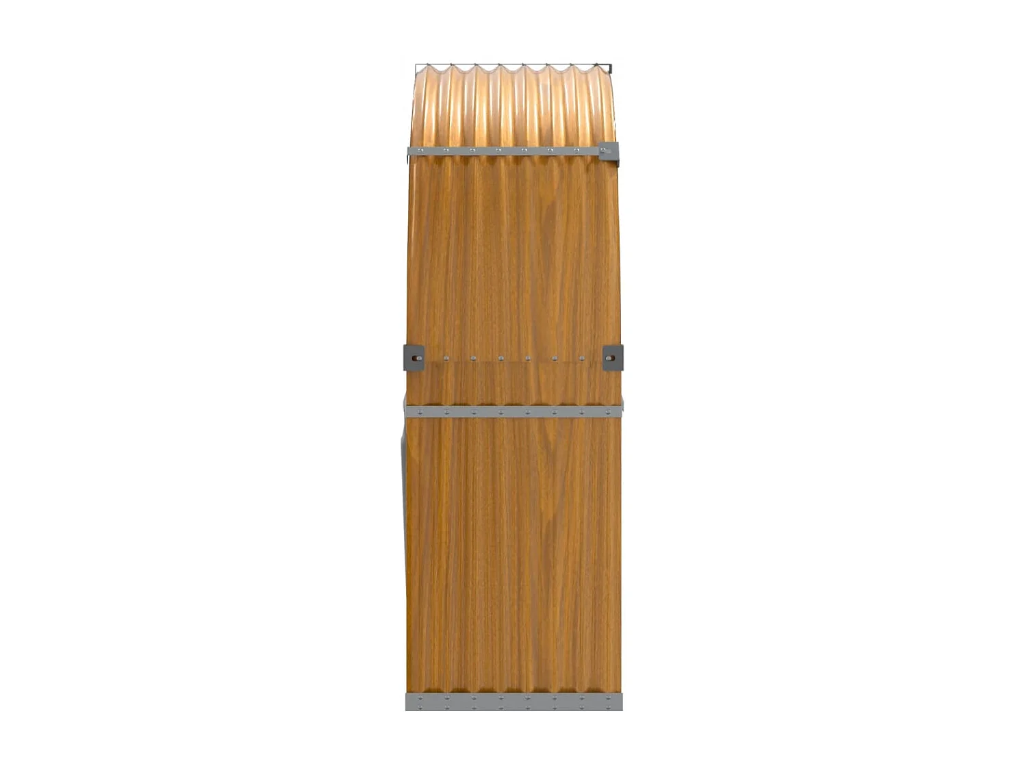 Jilles  Porte-bûches aspect bois 120x45x140 cm acier galvanisé