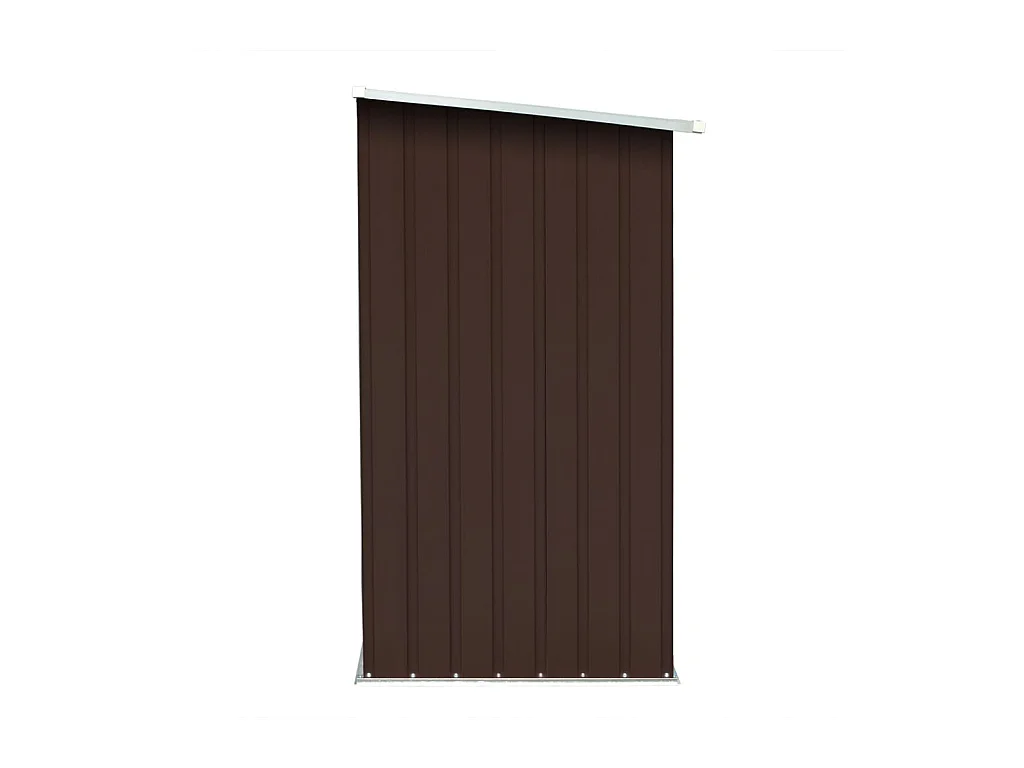 Riley  Abri de stockage de bois Acier galvanisé 163x83x154 cm Marron