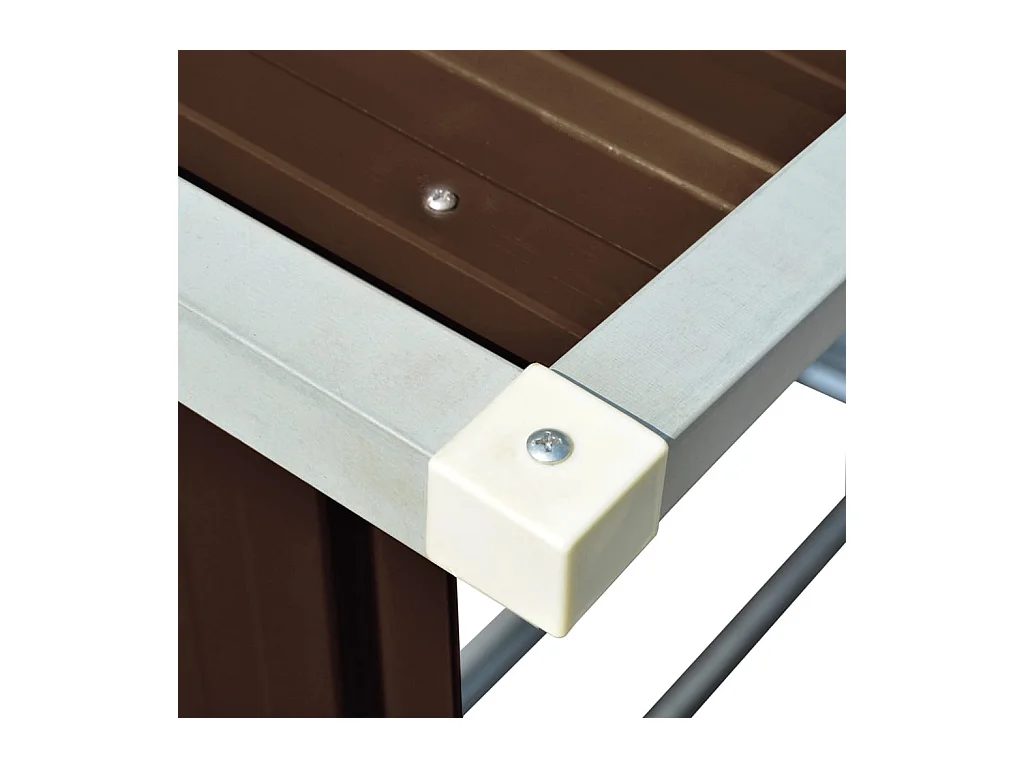 Riley  Abri de stockage de bois Acier galvanisé 163x83x154 cm Marron