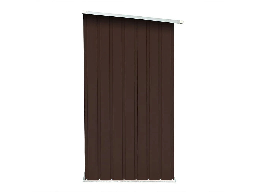 Riley  Abri de stockage de bois Acier galvanisé 163x83x154 cm Marron