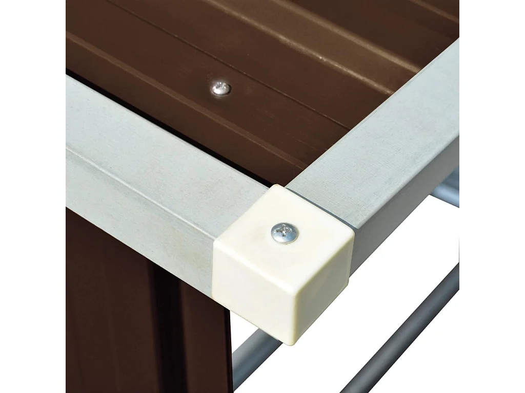 Riley  Abri de stockage de bois Acier galvanisé 163x83x154 cm Marron