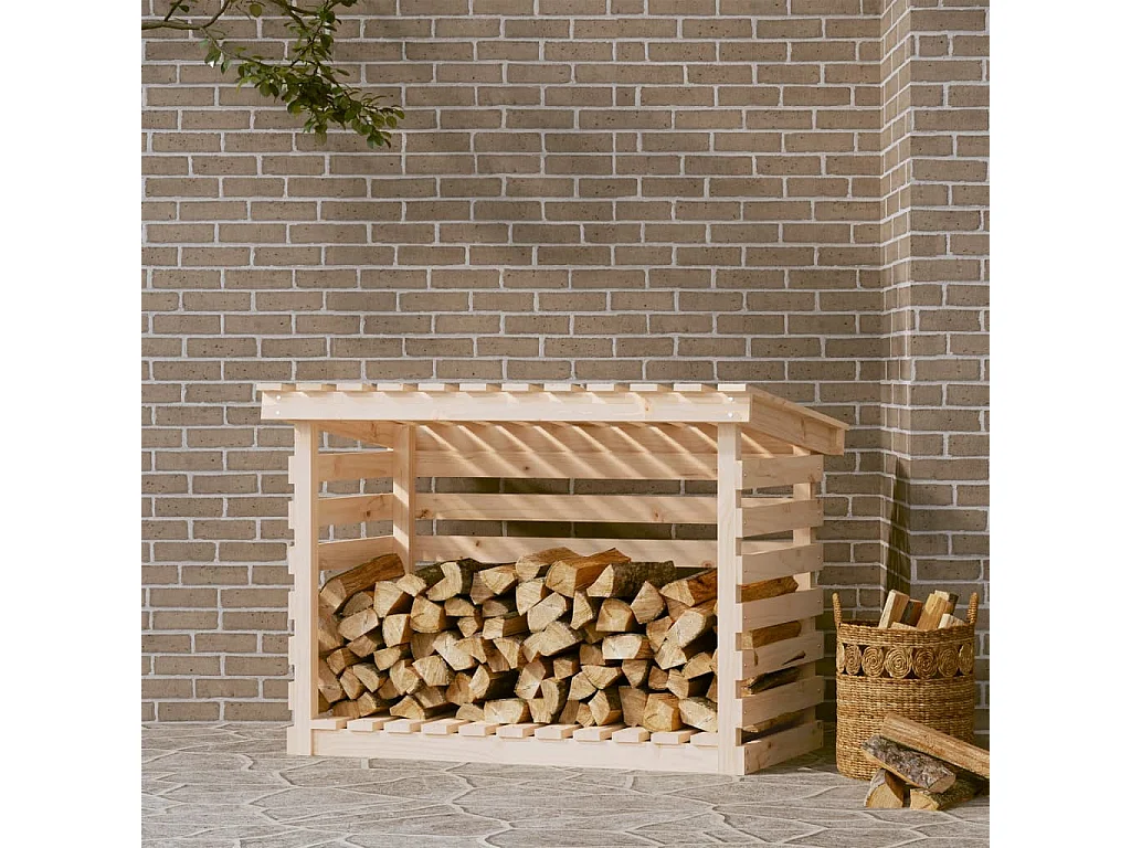 Jaredon  Kaminholzregal 108x73x79 cm Massivholz Kiefer