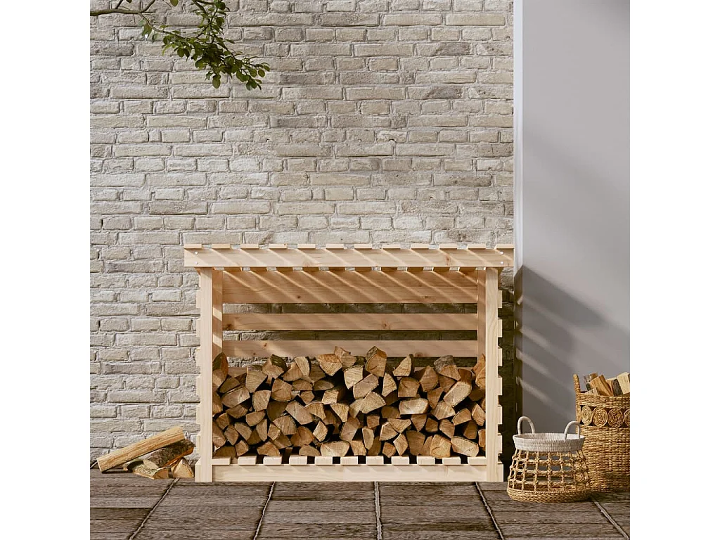 Jaredon  Kaminholzregal 108x73x79 cm Massivholz Kiefer