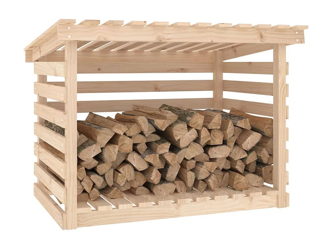Jaredon  Kaminholzregal 108x73x79 cm Massivholz Kiefer