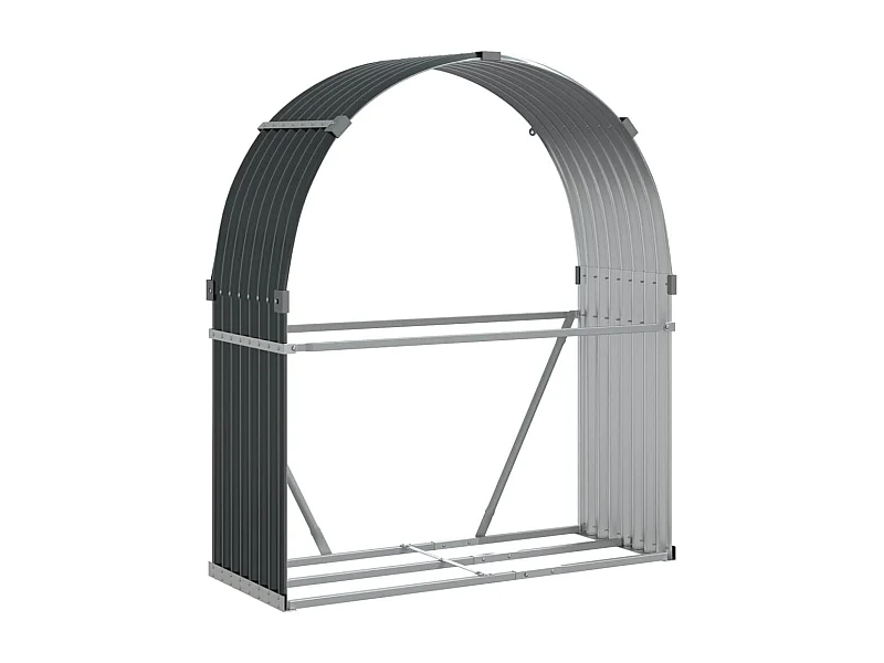 Jilles  Kaminholzunterstand Anthrazit 120x45x140 cm Verzinkter Stahl