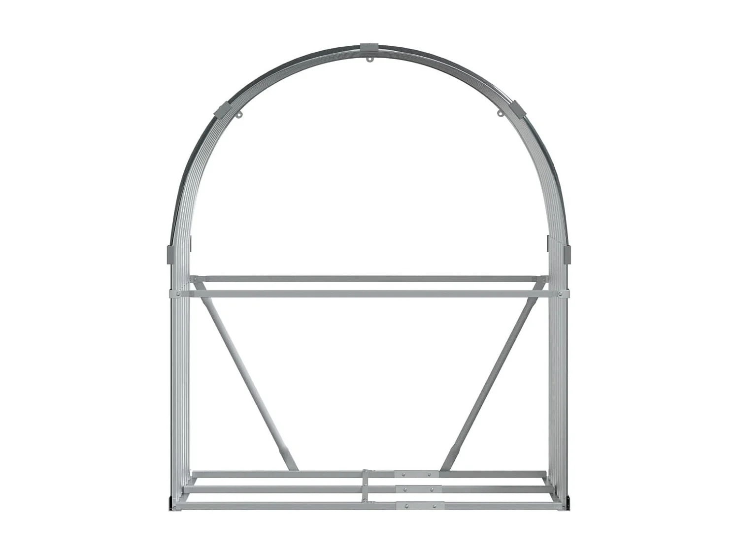 Jilles  Porte-bûches anthracite 120x45x140 cm acier galvanisé