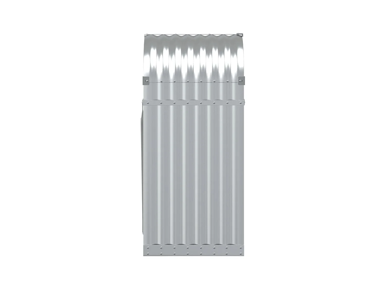 Jilles  Porte-bûches argenté 40x45x100 cm acier galvanisé