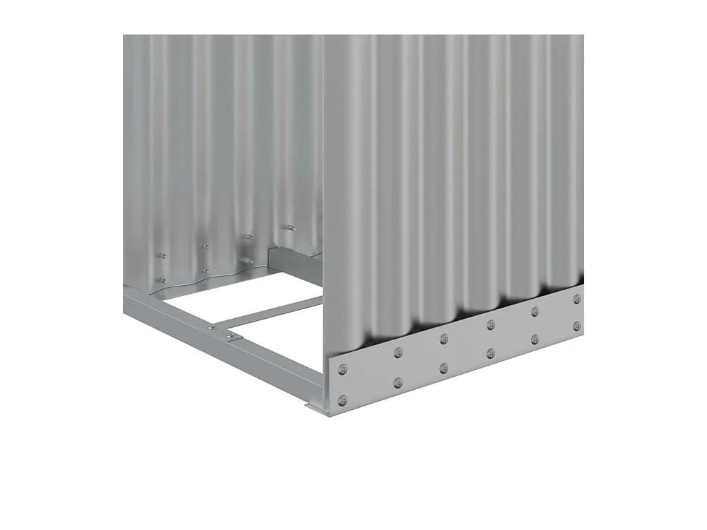 Jilles  Porte-bûches argenté 40x45x100 cm acier galvanisé