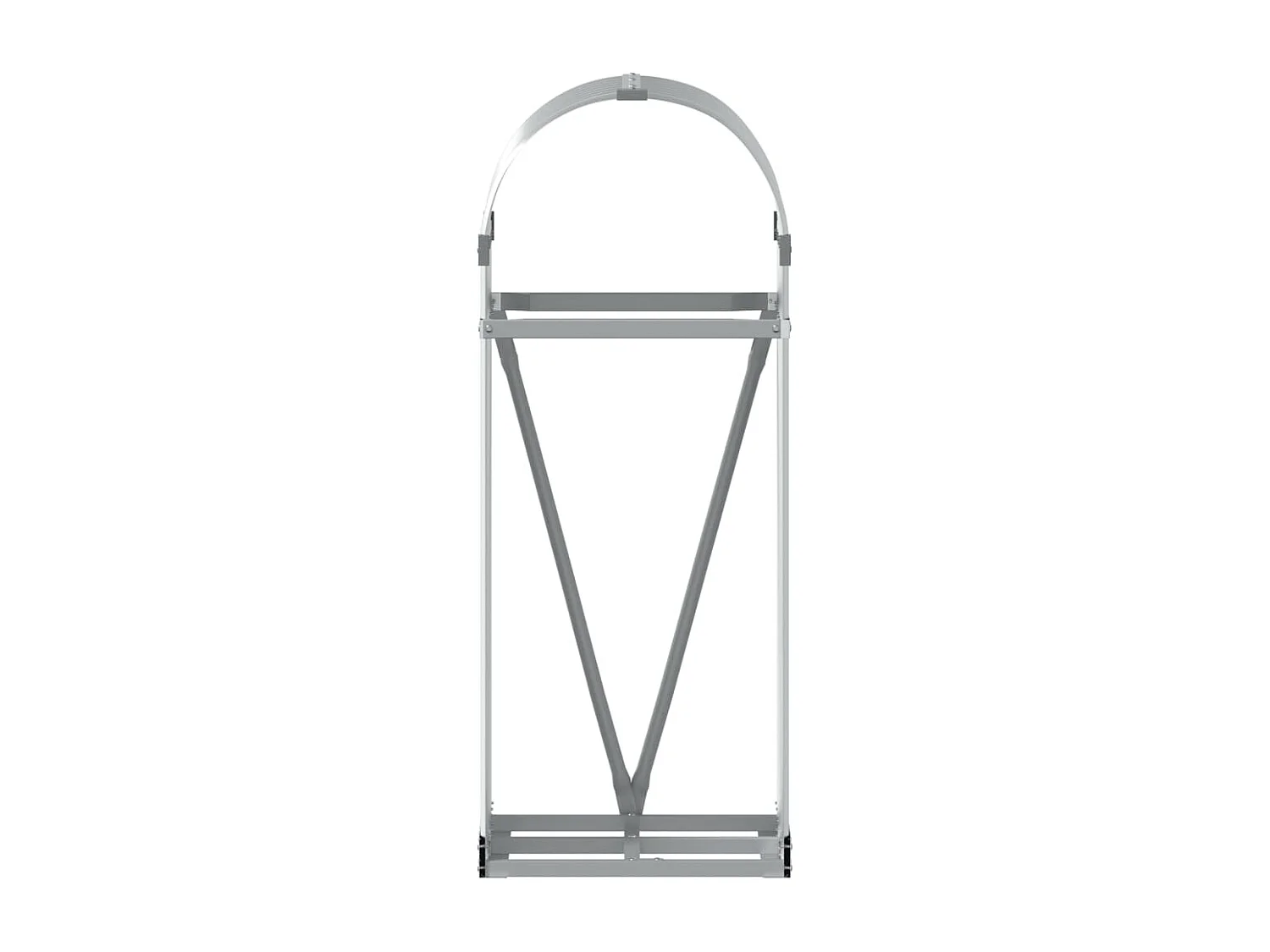 Jilles  Porte-bûches argenté 40x45x100 cm acier galvanisé