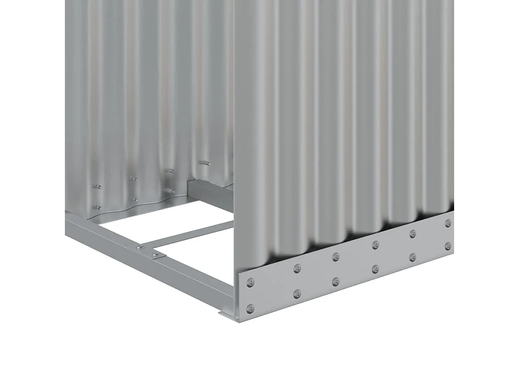 Jilles  Porte-bûches argenté 40x45x100 cm acier galvanisé