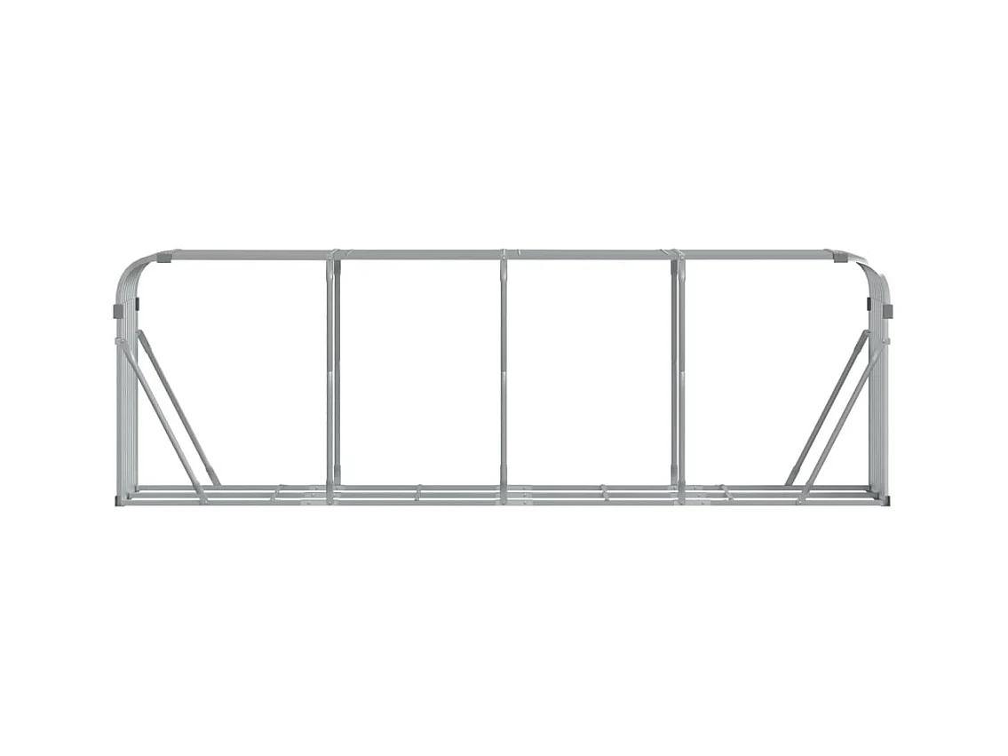 Jilles  Porte-bûches argenté 300x45x100 cm acier galvanisé