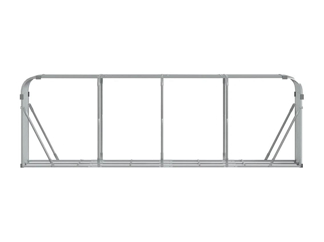 Jilles  Porte-bûches argenté 300x45x100 cm acier galvanisé