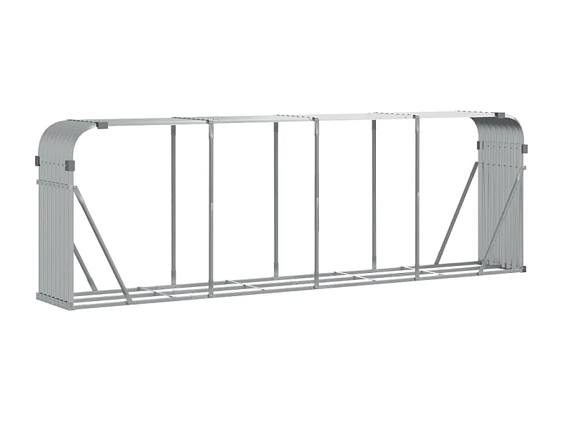 Jilles  Haardhoutopslag 300x45x100 cm gegalvaniseerd staal zilverkleur