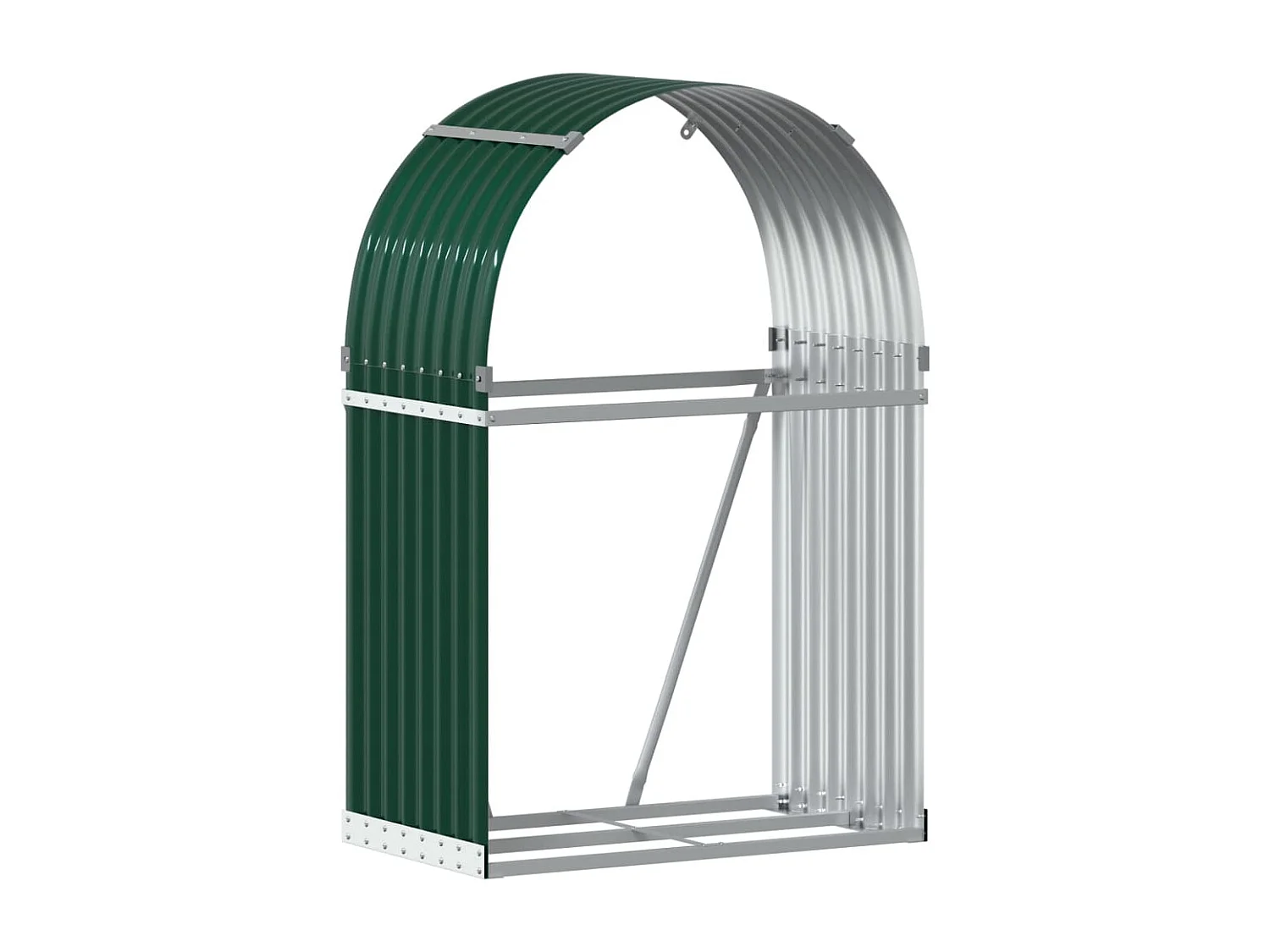 Jilles  Kaminholzunterstand Grün 80x45x120 cm Verzinkter Stahl