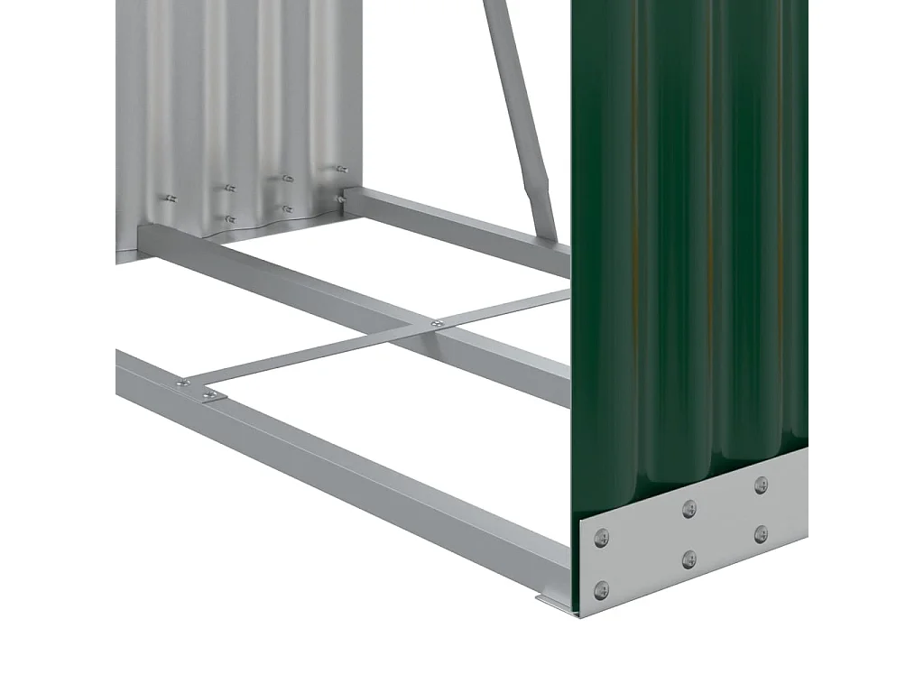 Jilles  Kaminholzunterstand Grün 80x45x120 cm Verzinkter Stahl