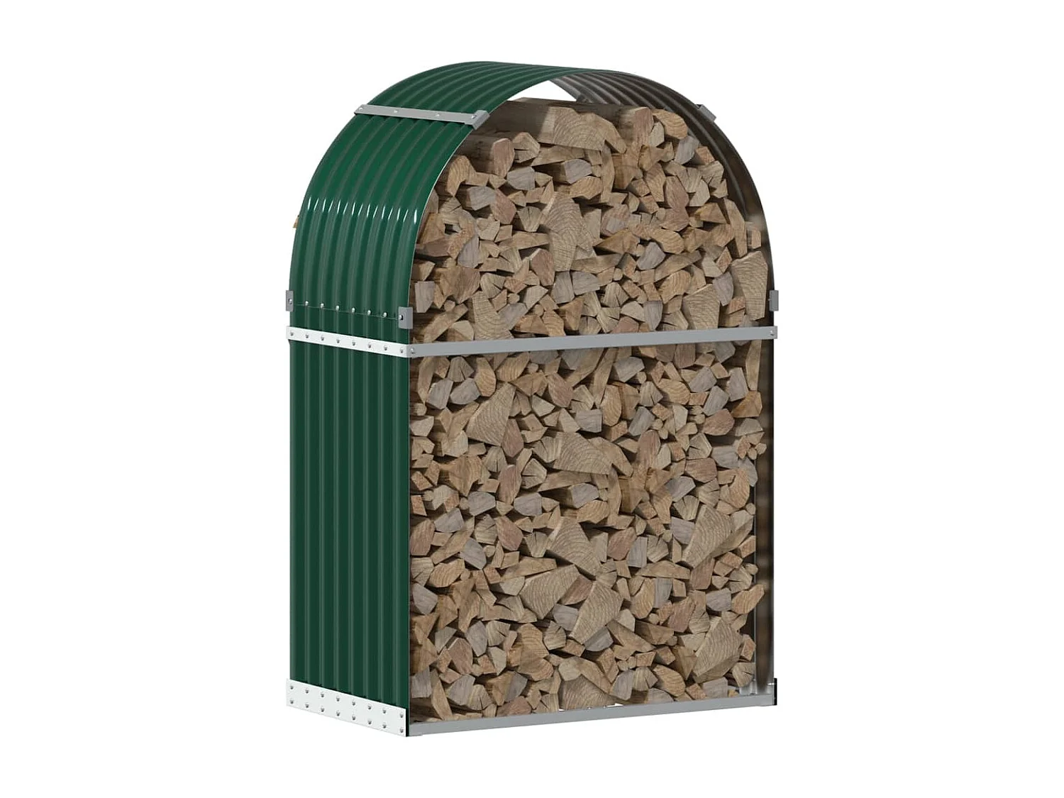 Jilles  Kaminholzunterstand Grün 80x45x120 cm Verzinkter Stahl