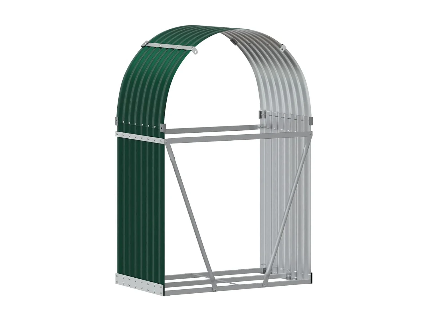 Jilles  Kaminholzunterstand Grün 80x45x120 cm Verzinkter Stahl