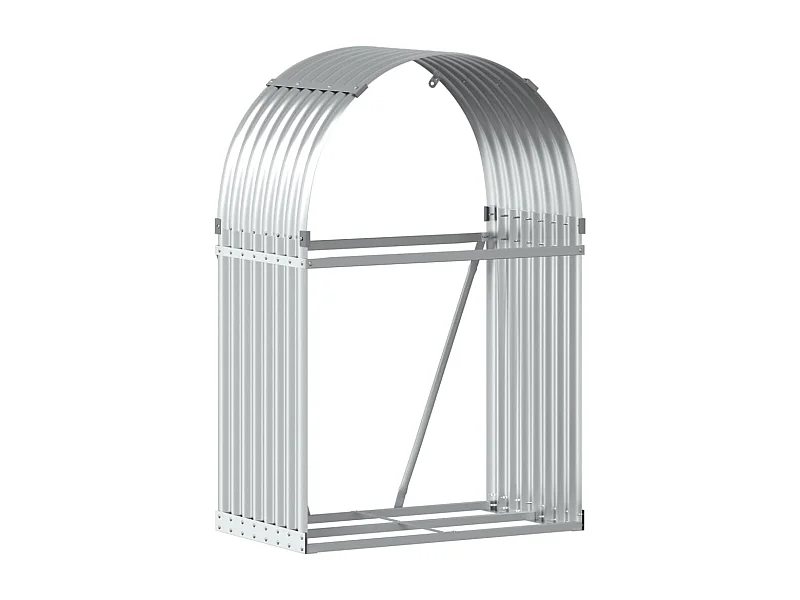 Jilles  Kaminholzunterstand Silbern 80x45x120 cm Verzinkter Stahl