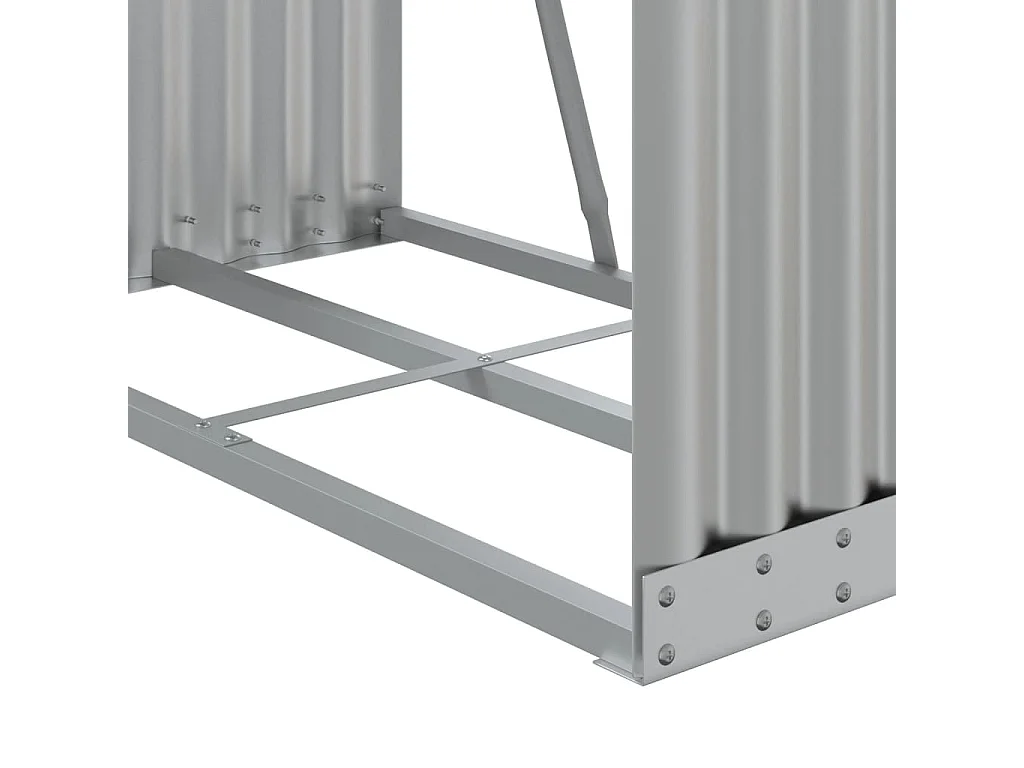 Jilles  Porte-bûches argenté 80x45x120 cm acier galvanisé