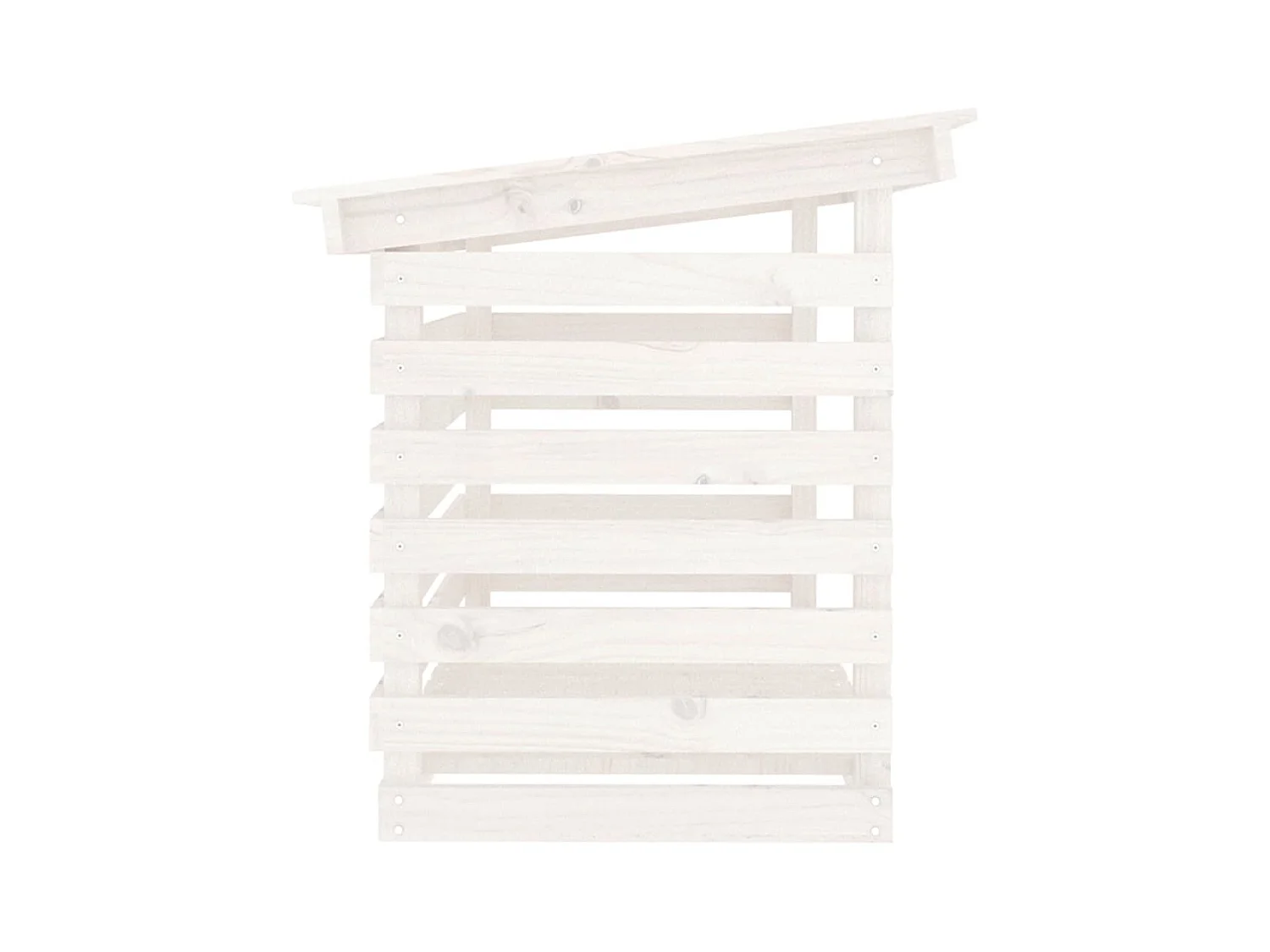 Jaredon  Support pour bois de chauffage Blanc 108x73x79 cm Bois de pin