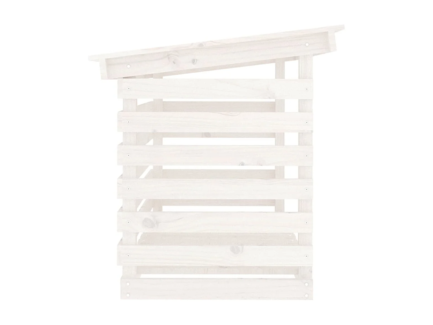 Jaredon  Kaminholzregal Weiß 108x73x79 cm Massivholz Kiefer