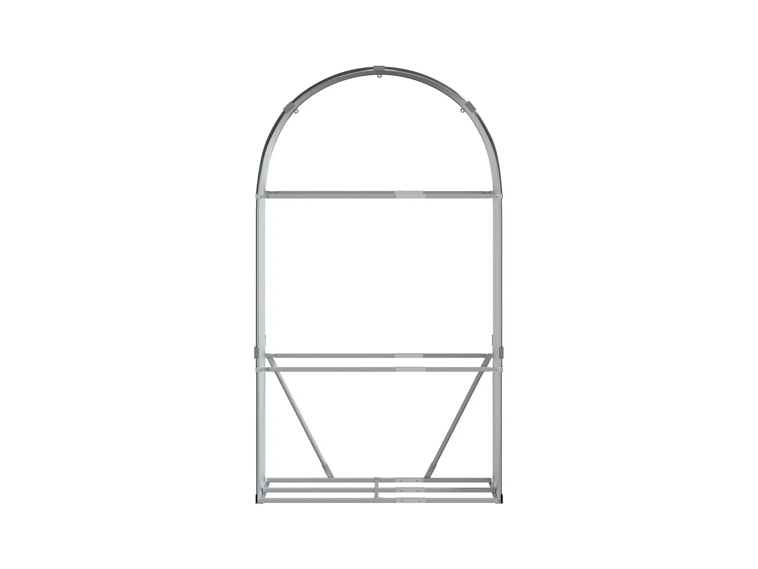 Jilles  Porte-bûches anthracite 120x45x210 cm acier galvanisé