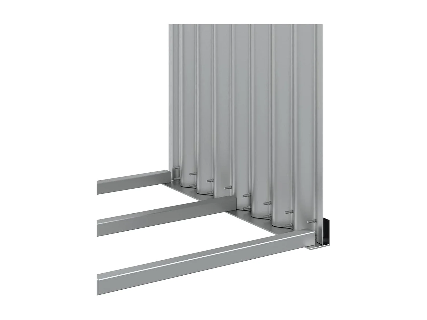 Jilles  Porte-bûches anthracite 120x45x210 cm acier galvanisé