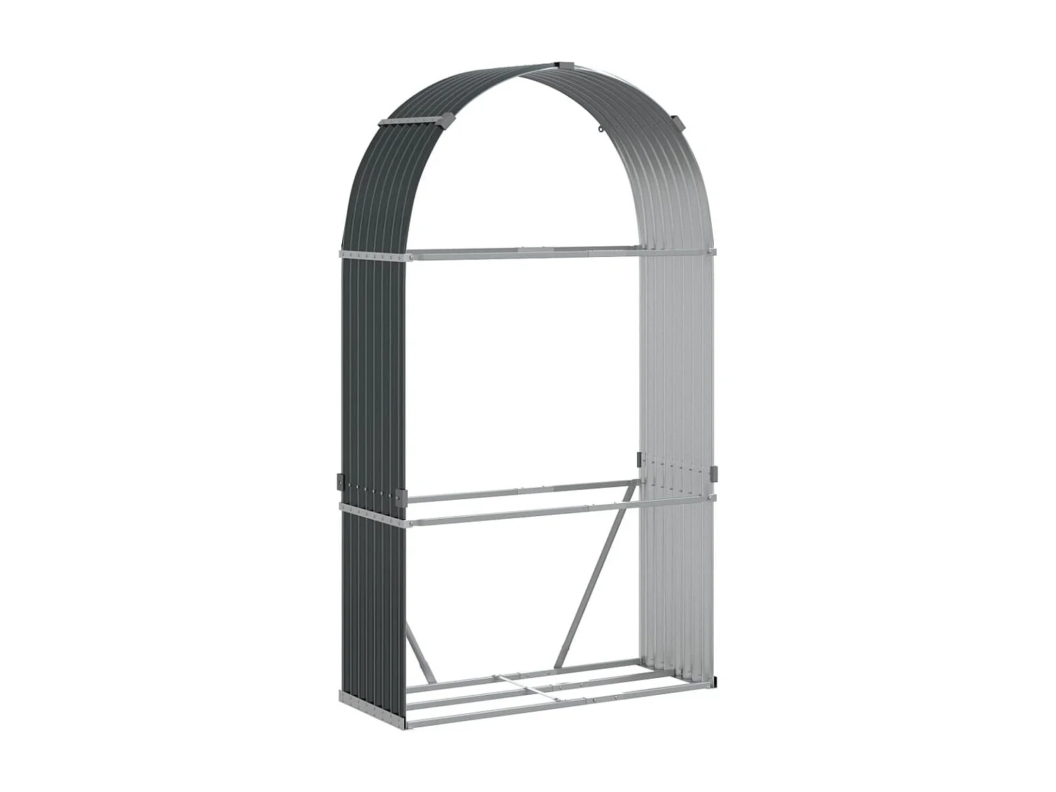 Jilles  Kaminholzunterstand Anthrazit 120x45x210 Verzinkter Stahl