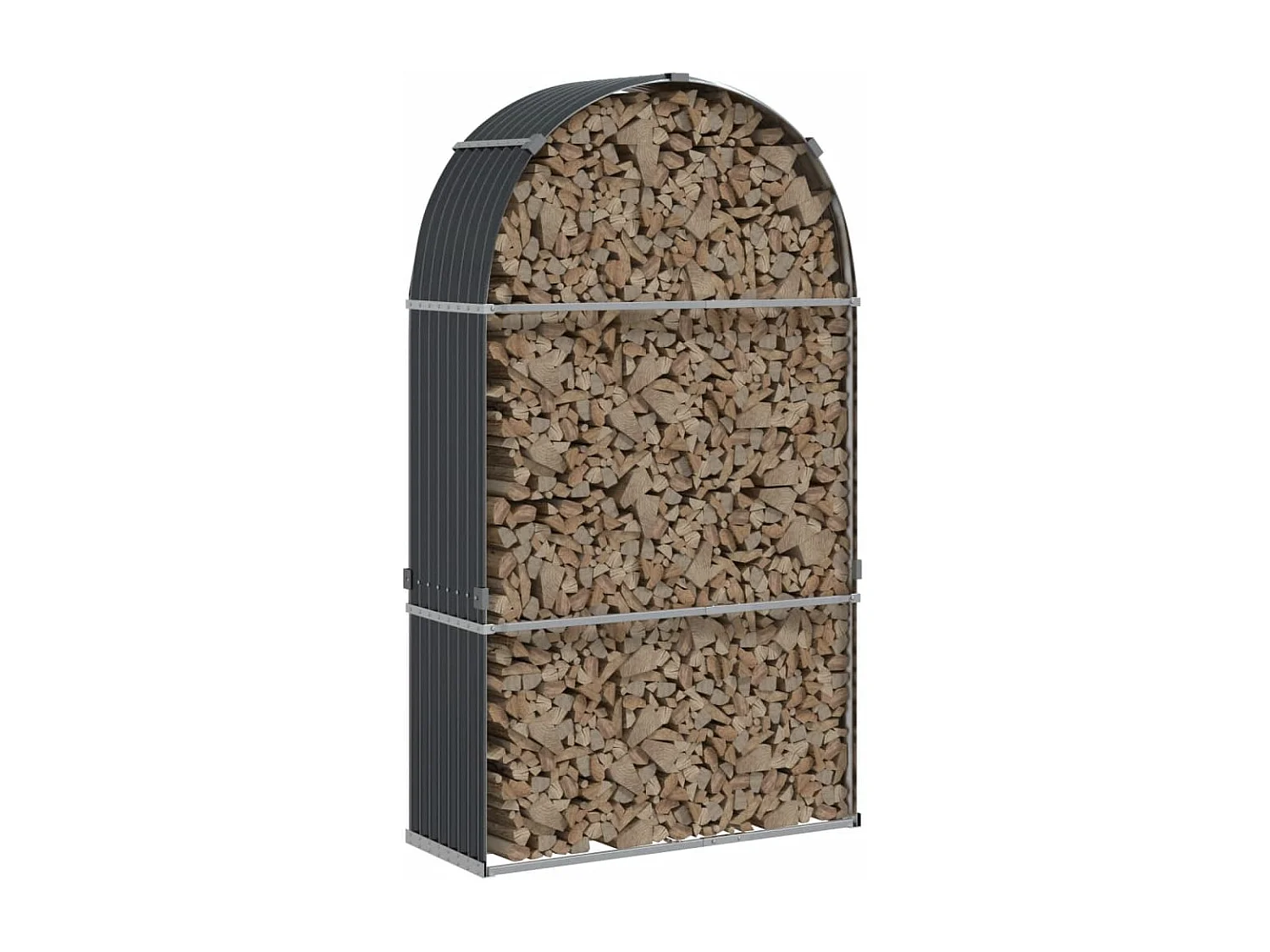 Jilles  Kaminholzunterstand Anthrazit 120x45x210 Verzinkter Stahl