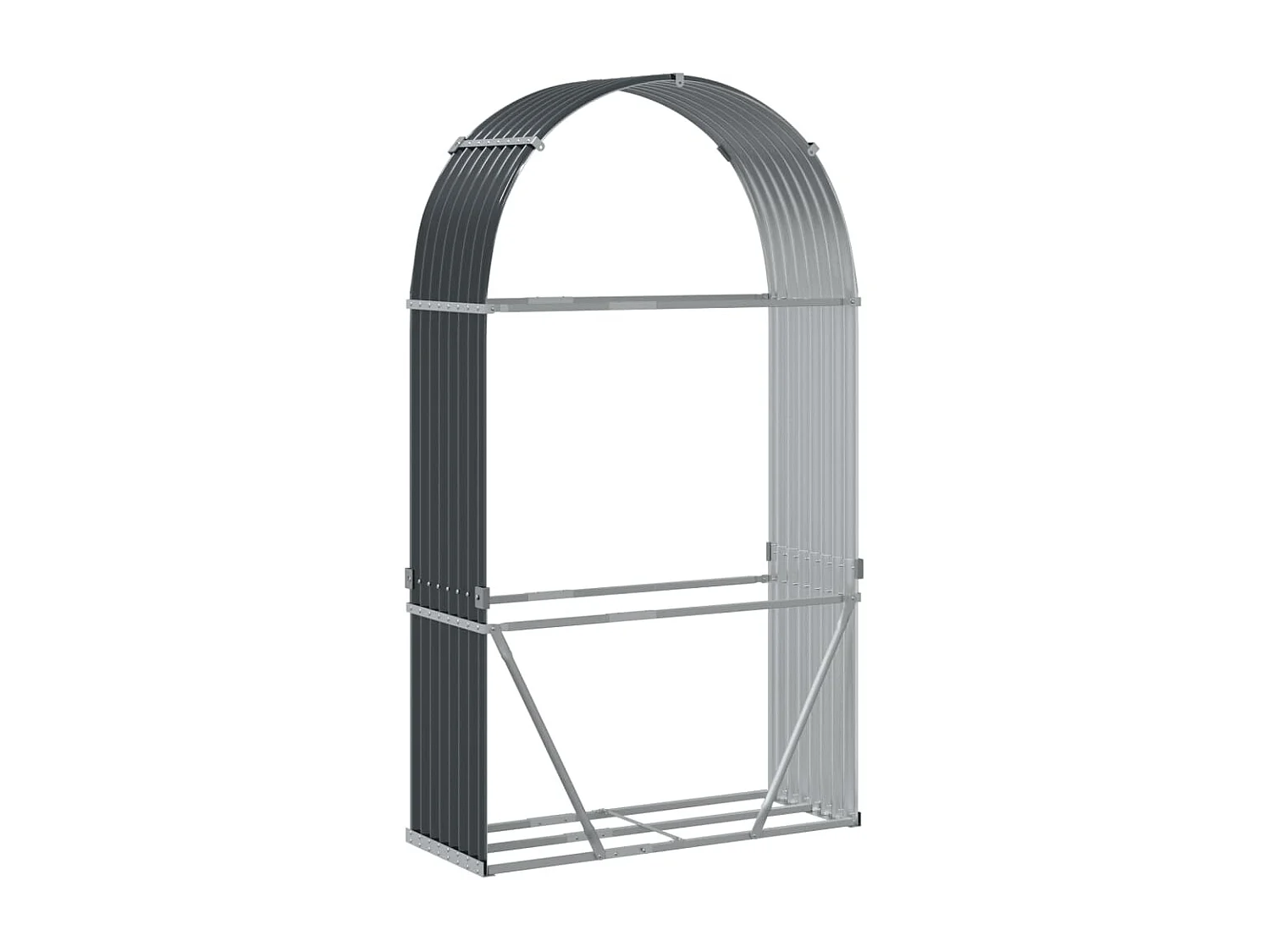 Jilles  Kaminholzunterstand Anthrazit 120x45x210 Verzinkter Stahl