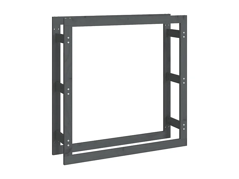 Riemst  Kaminholzregal Grau 100x25x100 cm Massivholz Kiefer