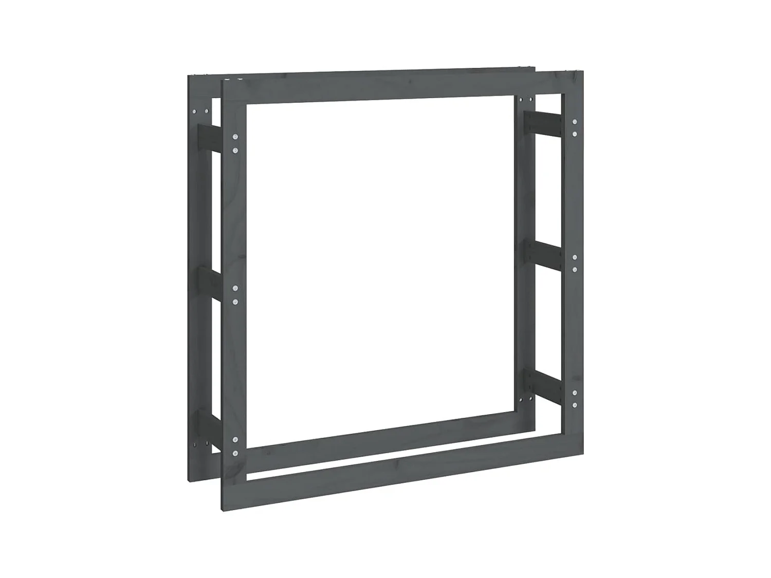 Riemst  Kaminholzregal Grau 100x25x100 cm Massivholz Kiefer