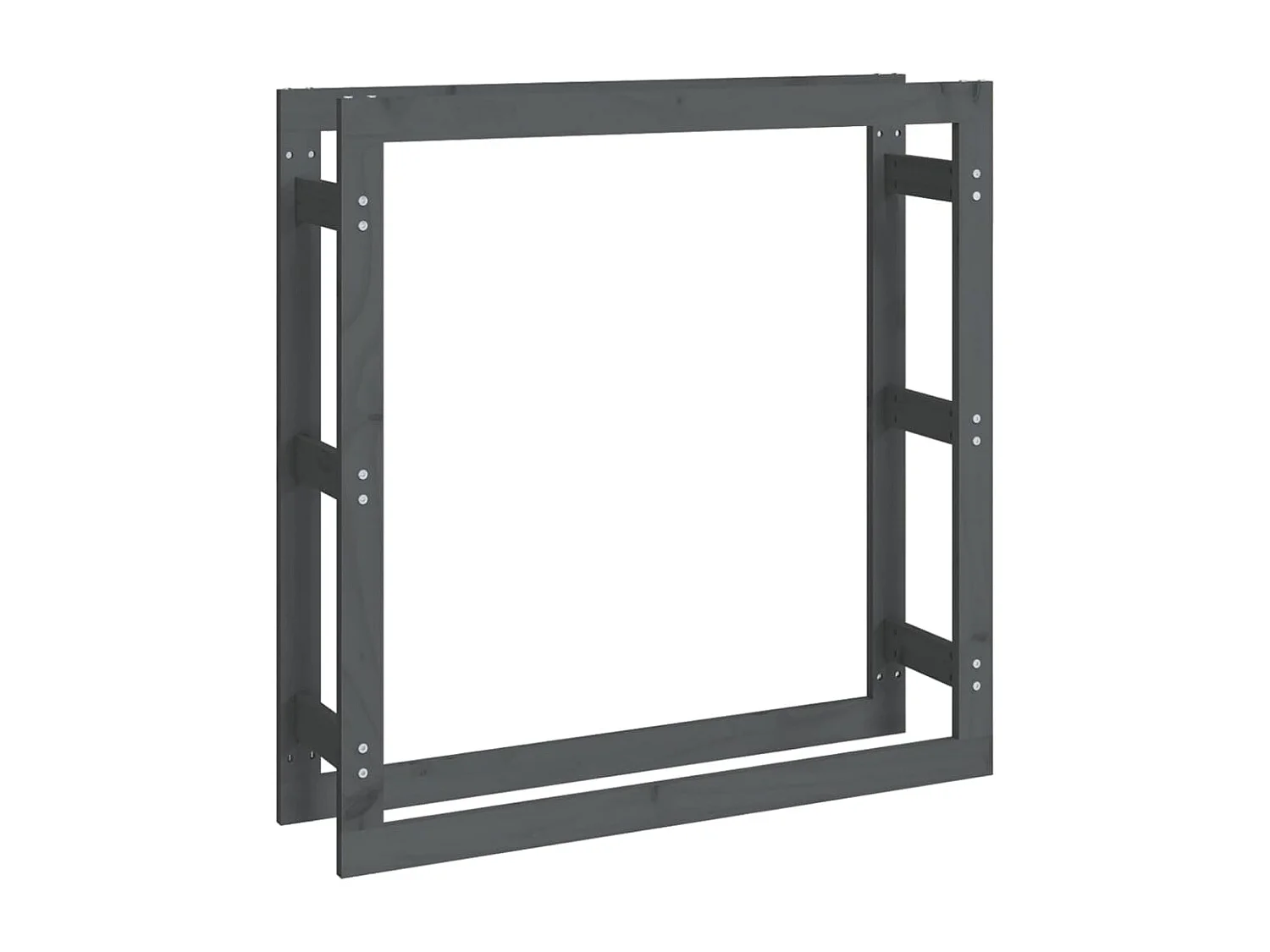 Riemst  Portalegna Grigio 100x25x100 cm in Legno Massello di Pino