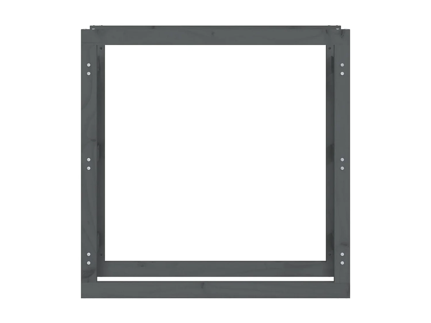 Riemst  Portalegna Grigio 100x25x100 cm in Legno Massello di Pino